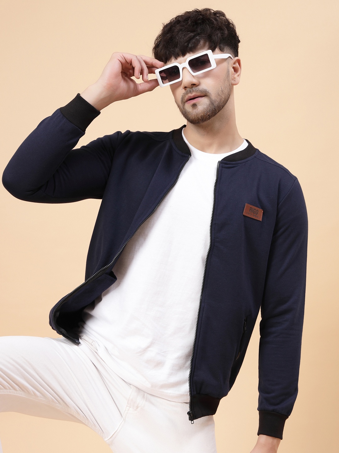 

Rigo Men Lightweight Bomber Jacket, Navy blue