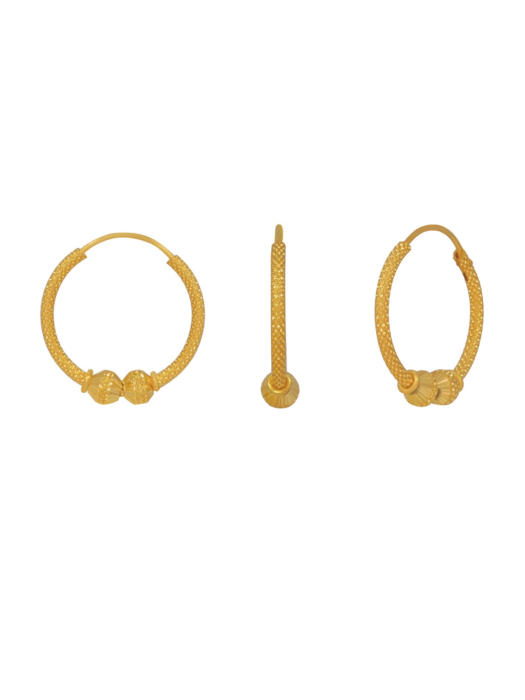 

BHIMA 22KT Gold Ball Ring Earrings - 2.83 gm