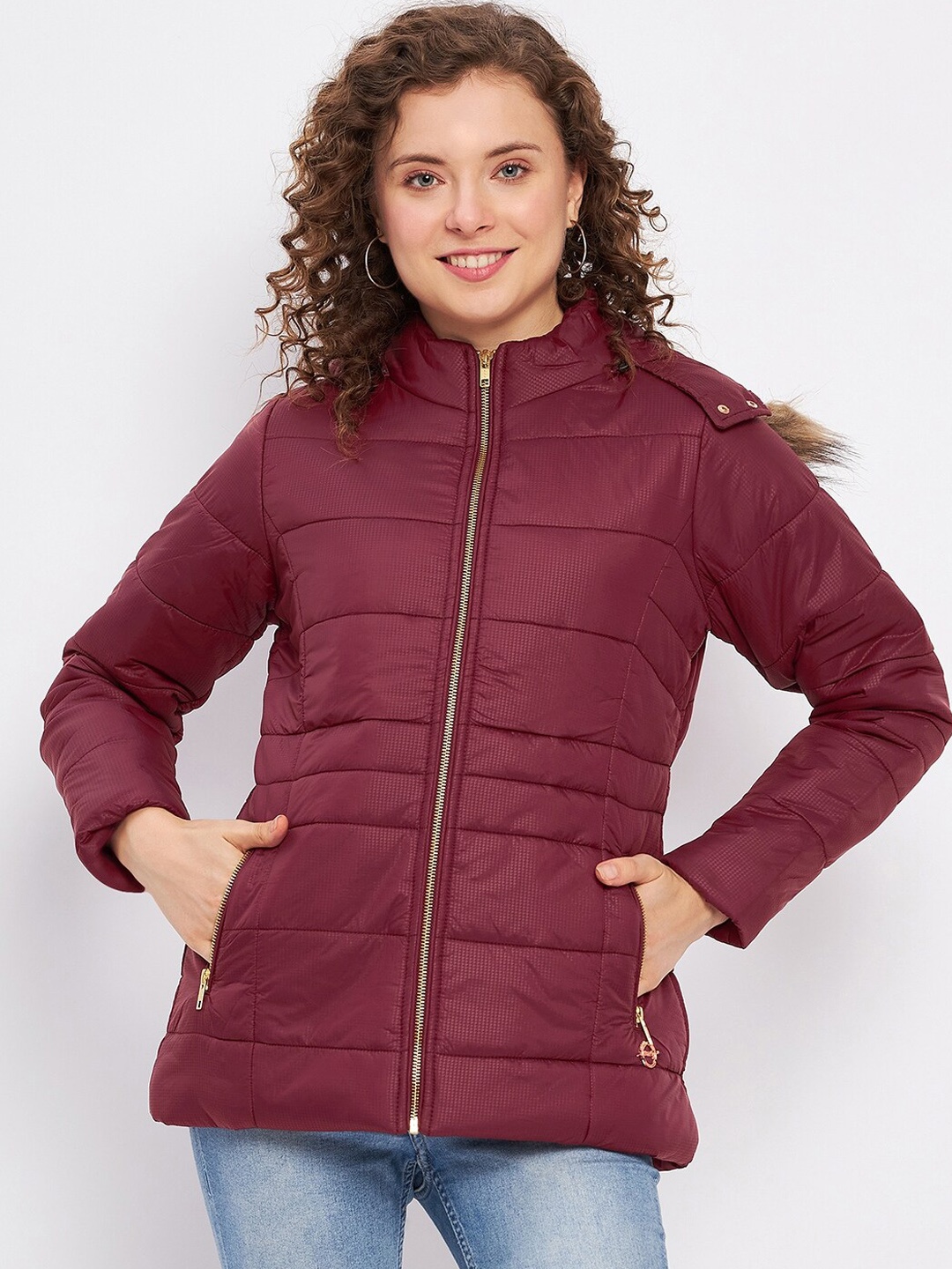 

Duke Hooded Parka Jacket, Maroon