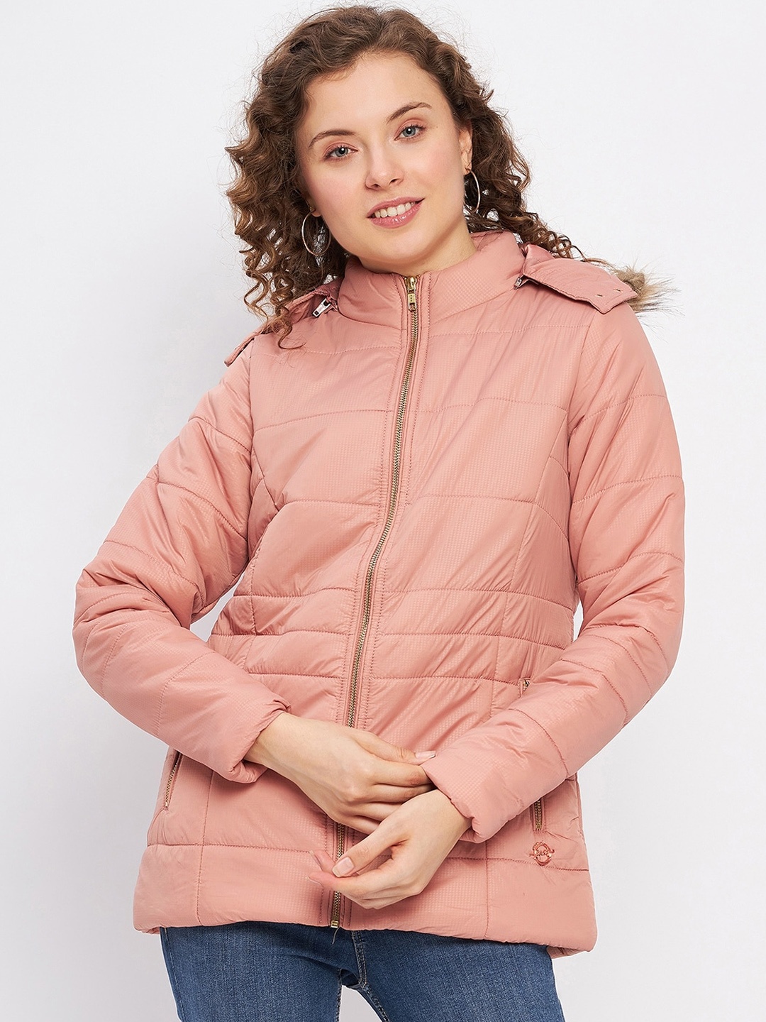 

Duke Hooded Parka Jacket, Peach