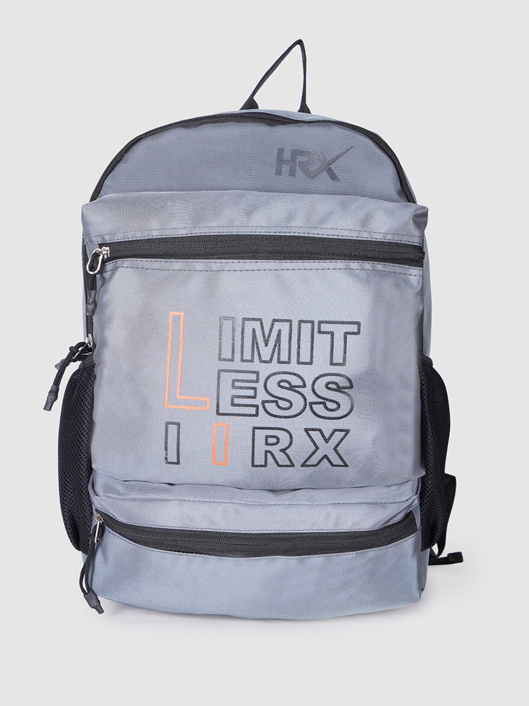 

HRX by Hrithik Roshan Brand Logo Printed Backpack With ClimaCool 23 L, Grey