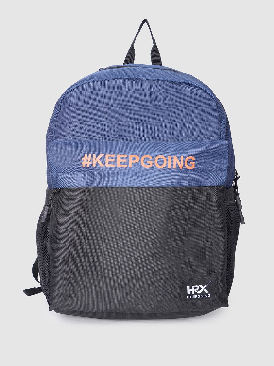 

HRX by Hrithik Roshan Brand Logo Printed Backpack With ClimaCool 30 L, Navy blue