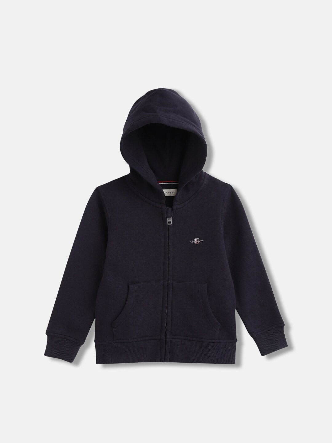 

GANT Boys Hooded Cotton Front Open Sweatshirt, Navy blue