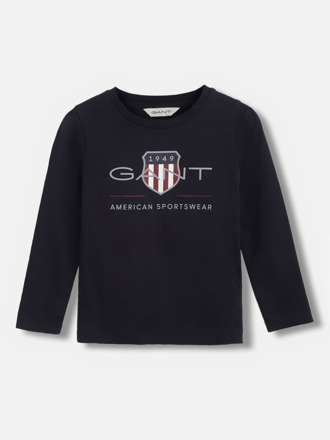 

GANT Boys Brand Logo Printed Organic Cotton T-shirt, Navy blue