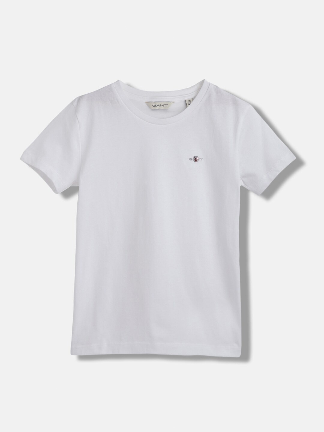 

GANT Boys Round Neck Pure Cotton T-shirt, White