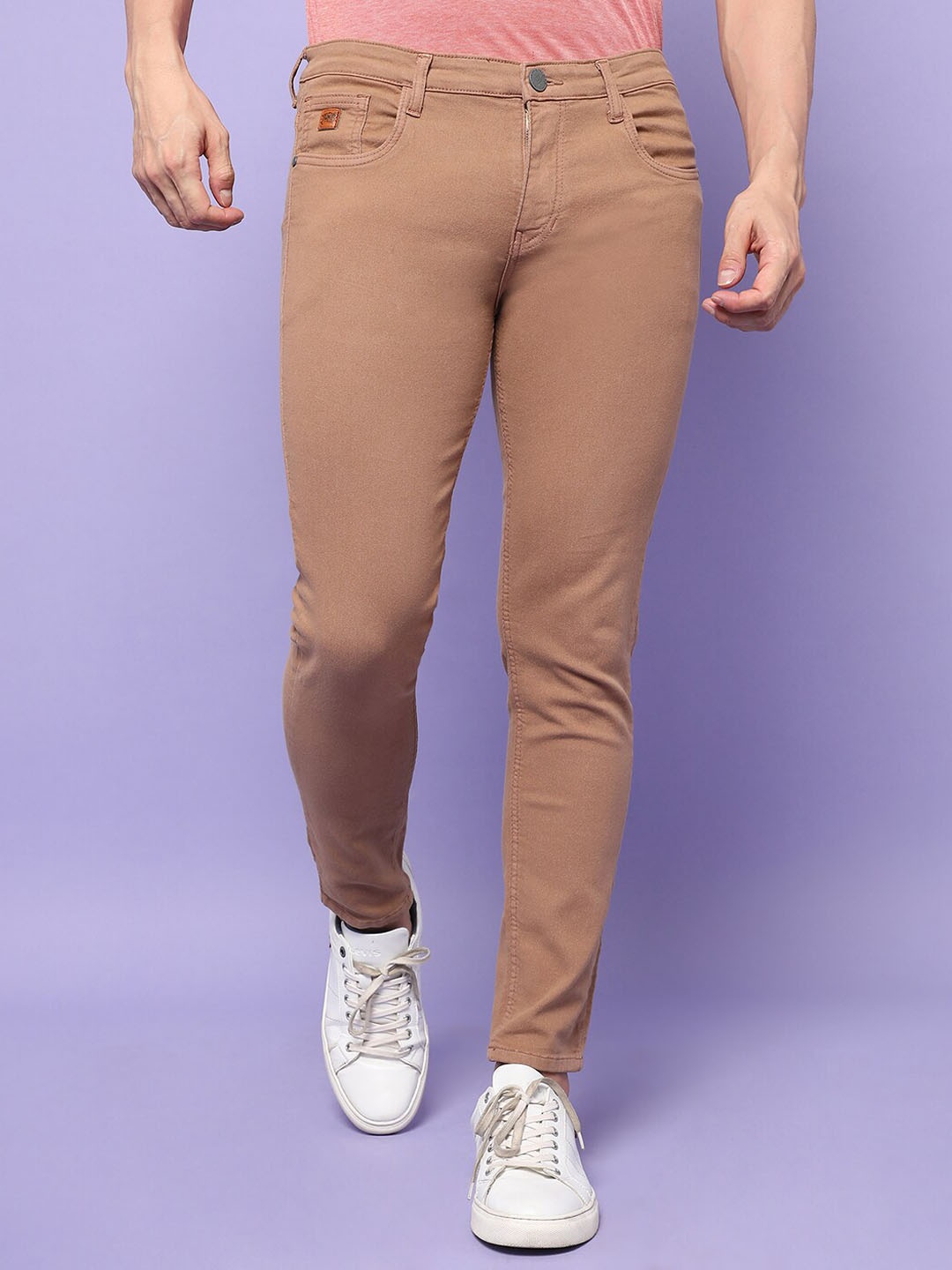 

Campus Sutra Men Brown Smart Slim Fit Clean Look Cotton Jeans