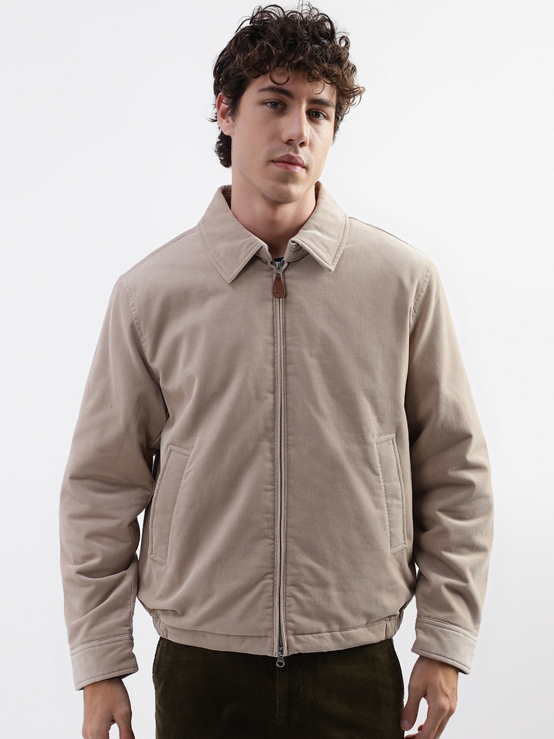

GANT Spread Collar Windcheater and Water Resistant Pure Cotton Tailored Jacket, Beige