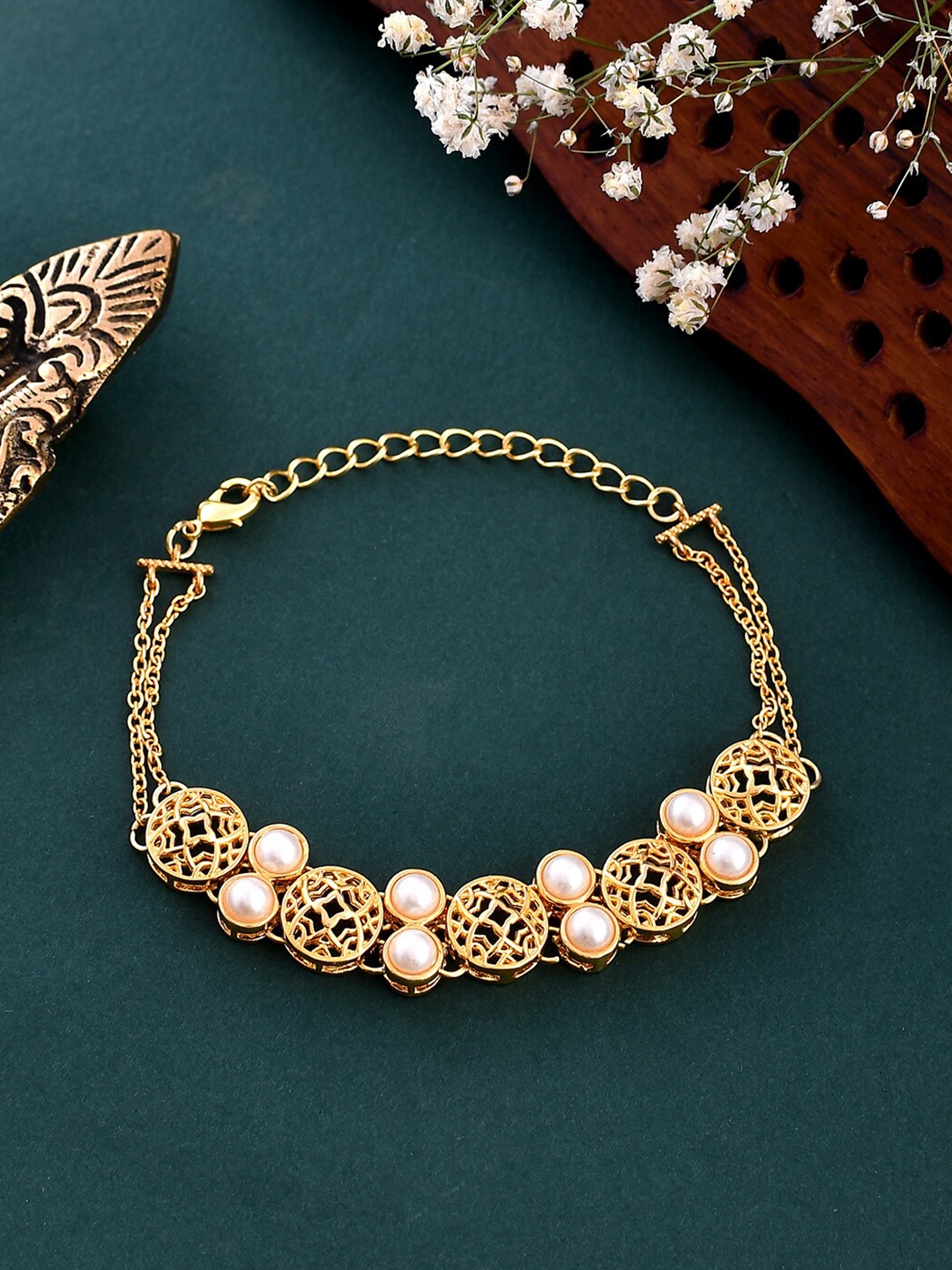 

Voylla Gold-Plated Charm Bracelet