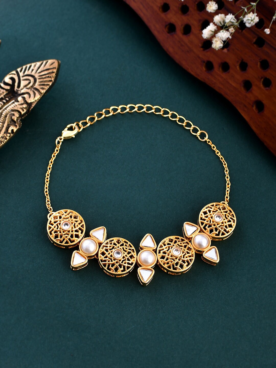 

Voylla Gold Plated Link Bracelet