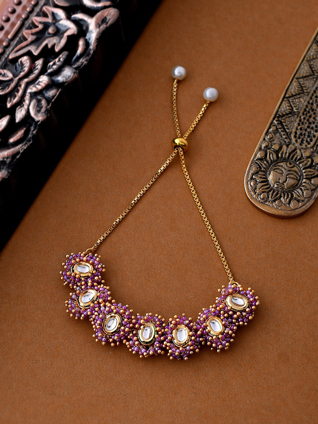 

Voylla Gold-Plated Charm Bracelet