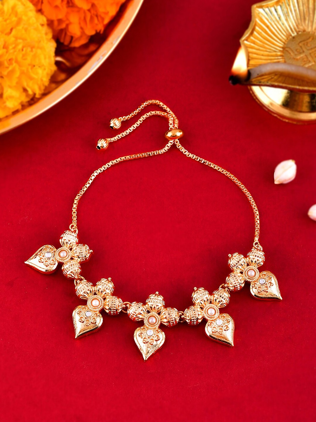 

Voylla Gold-Plated Charm Bracelet