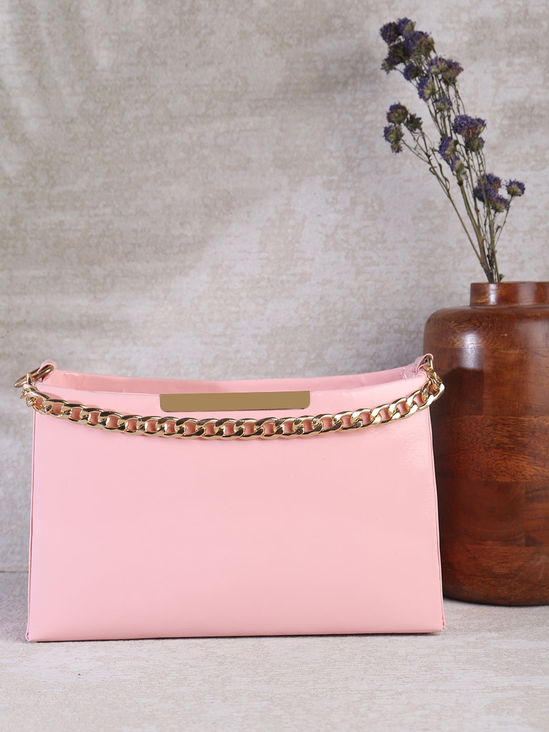 

LIKAA Structured Handheld Bag, Pink