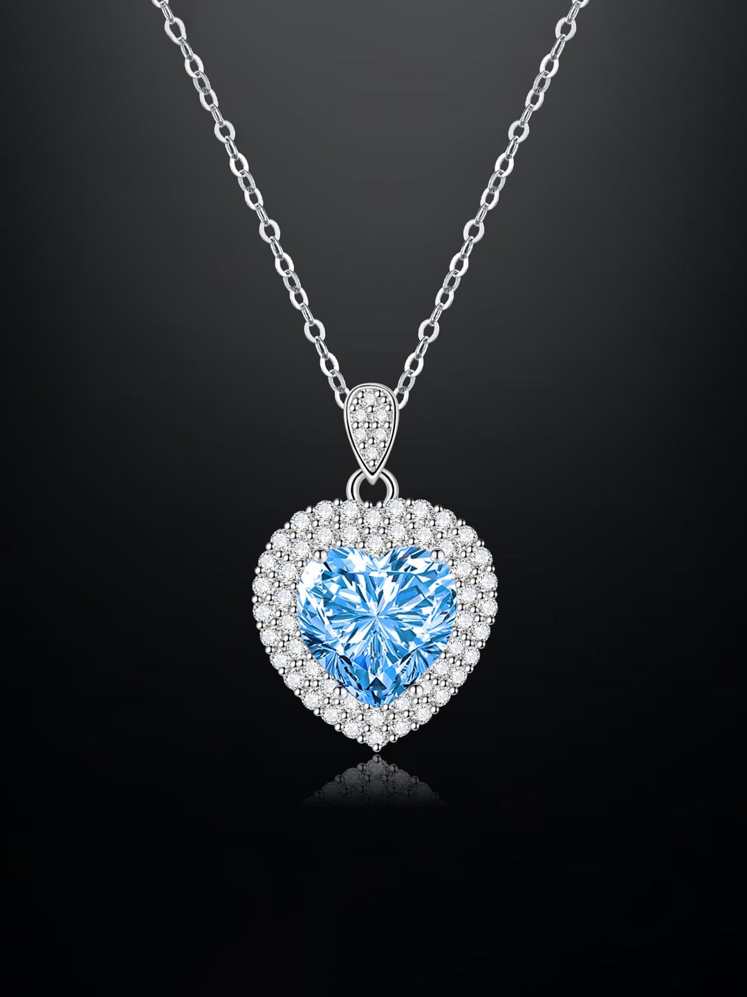 

Designs & You Silver-Plated CZ-Studded Pendant With Chain