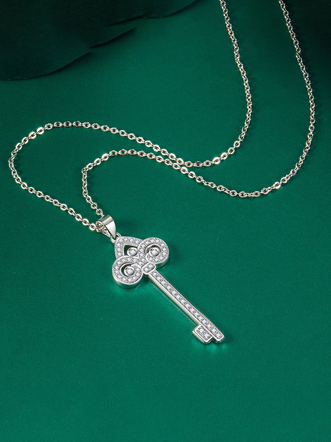 

Designs & You Silver-Plated CZ-Studded Pendant
