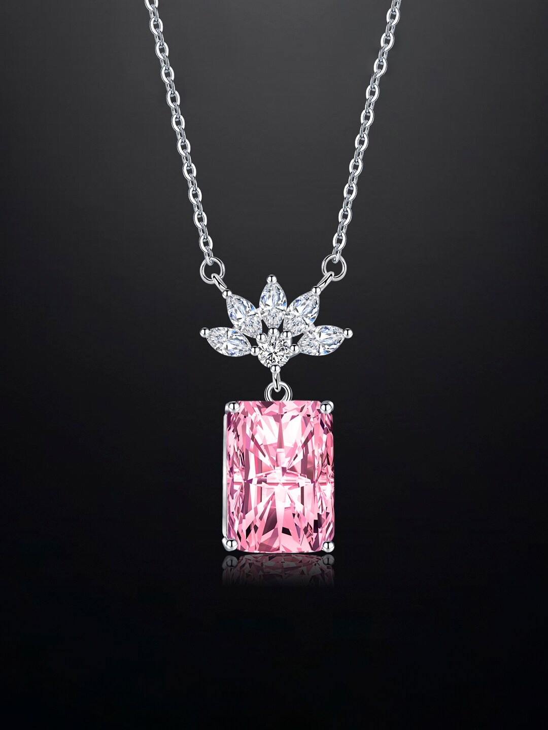

Designs & You Silver Plated Cubic Zirconia Studded Chain