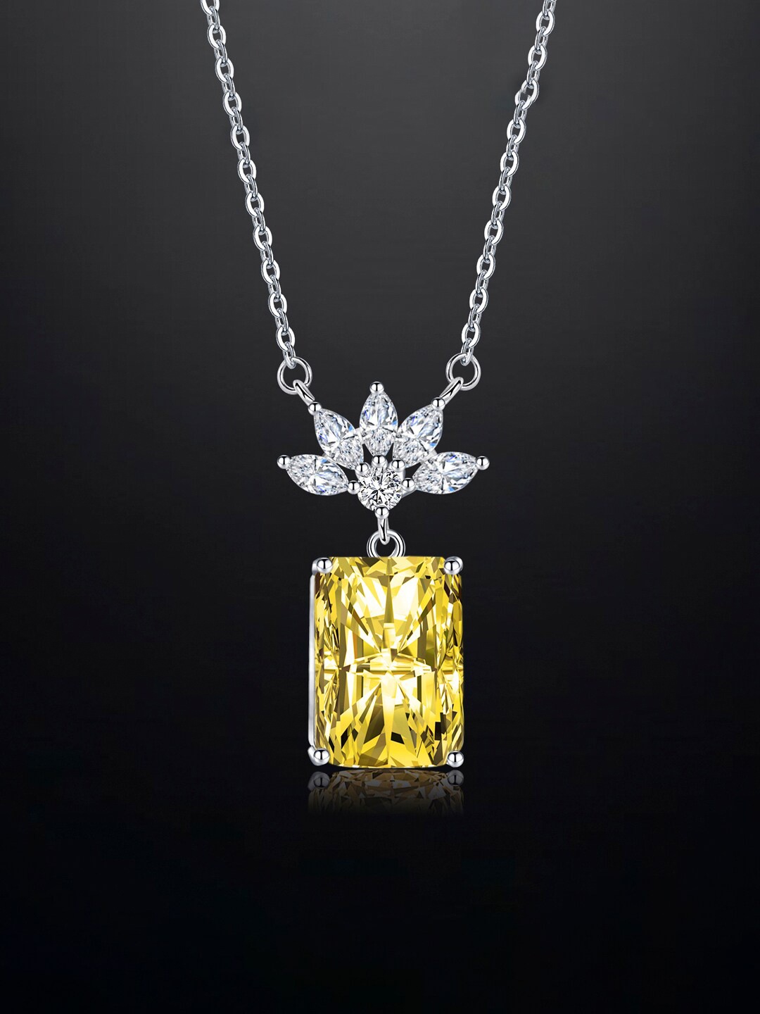 

Designs & You Silver Plated Cubic Zirconia Studded Chain