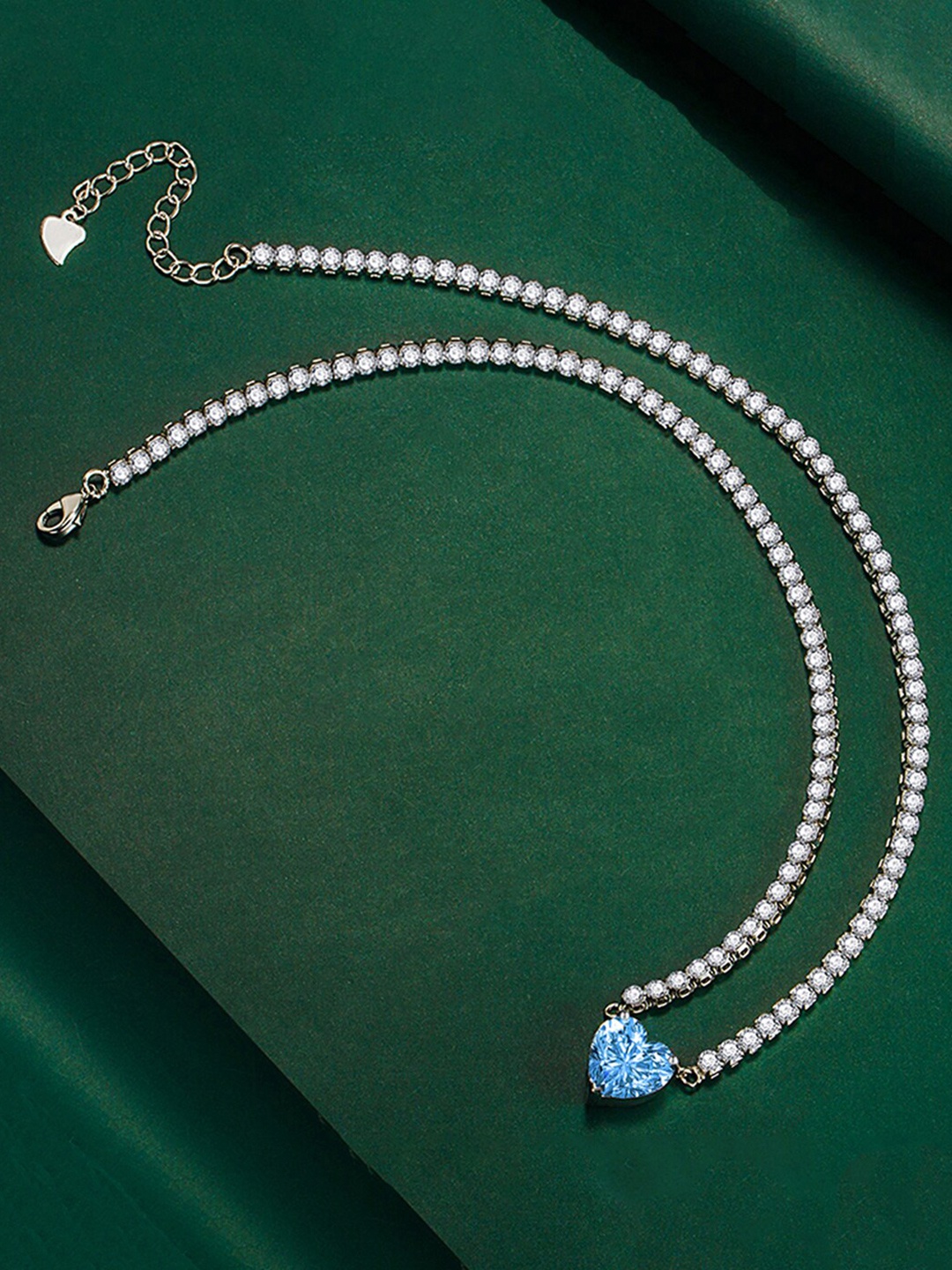 

Designs & You Silver Plated Cubic Zirconia Studded Chain