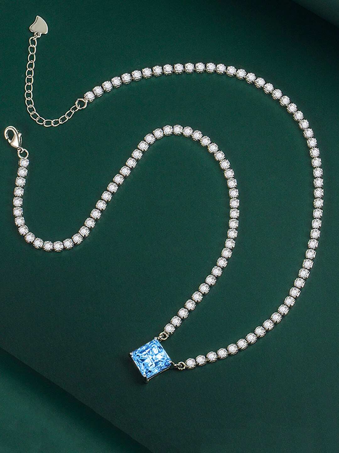 

Designs & You Silver-Plated Cubic Zirconia Studded Chain