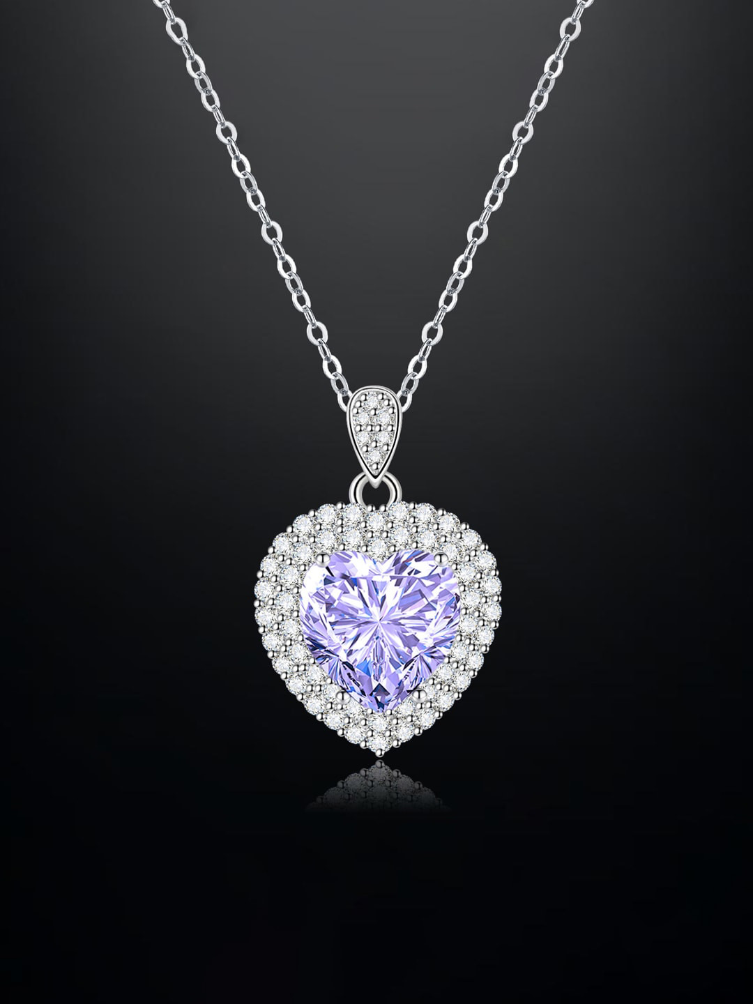 

Designs & You Silver-Plated CZ-Studded Pendant With Chain