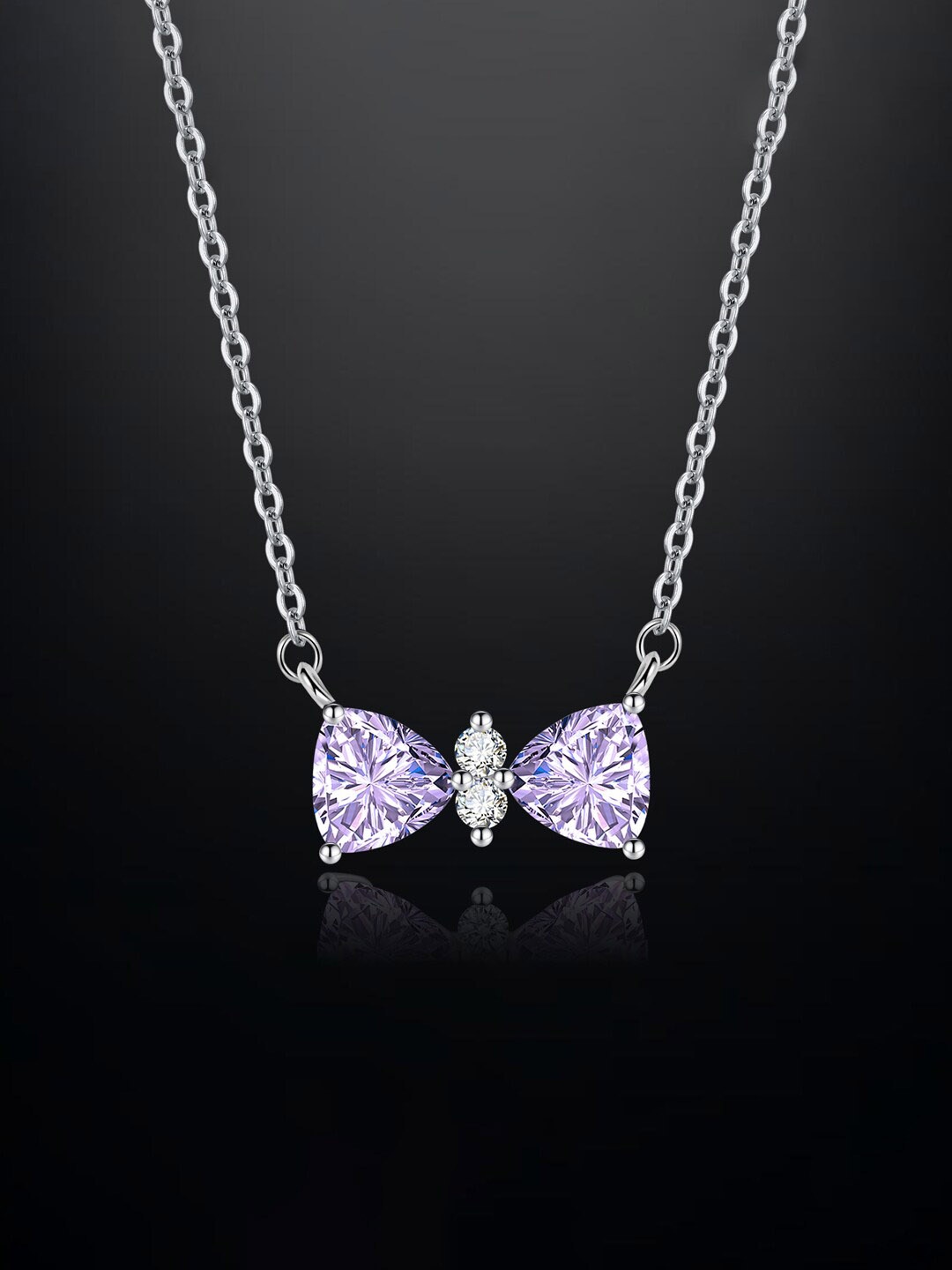 

Designs & You Silver Plated Cubic Zirconia Studded Chain