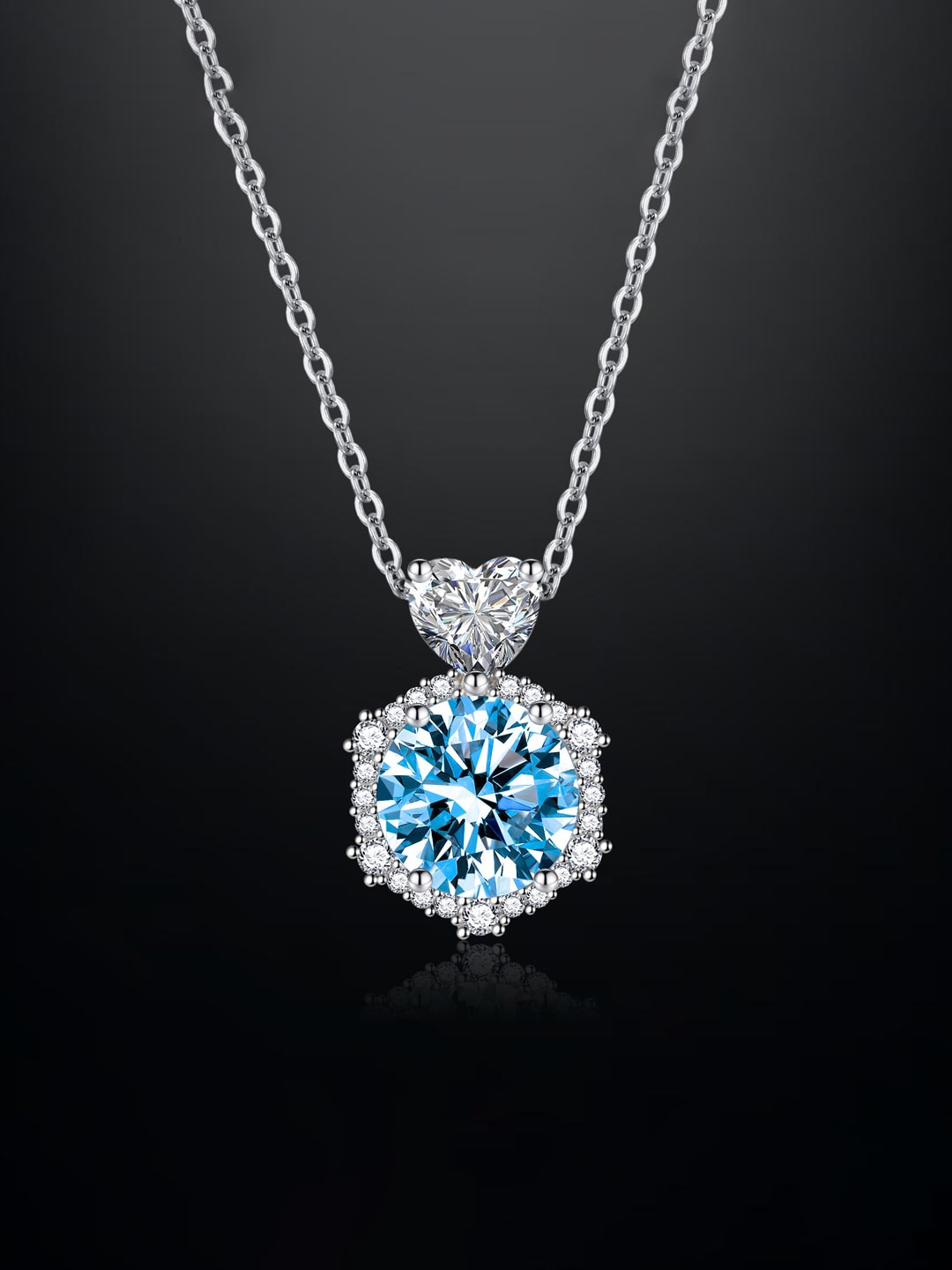 

Designs & You Silver-Plated CZ-Studded Pendant With Chain