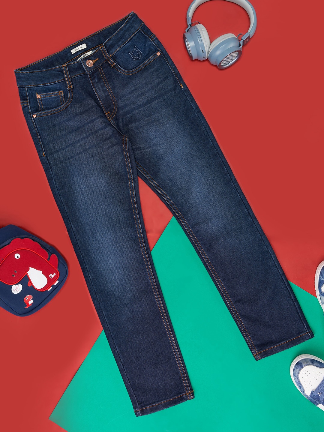 

Pantaloons Junior Boys Clean Look Light Fade Jeans, Blue