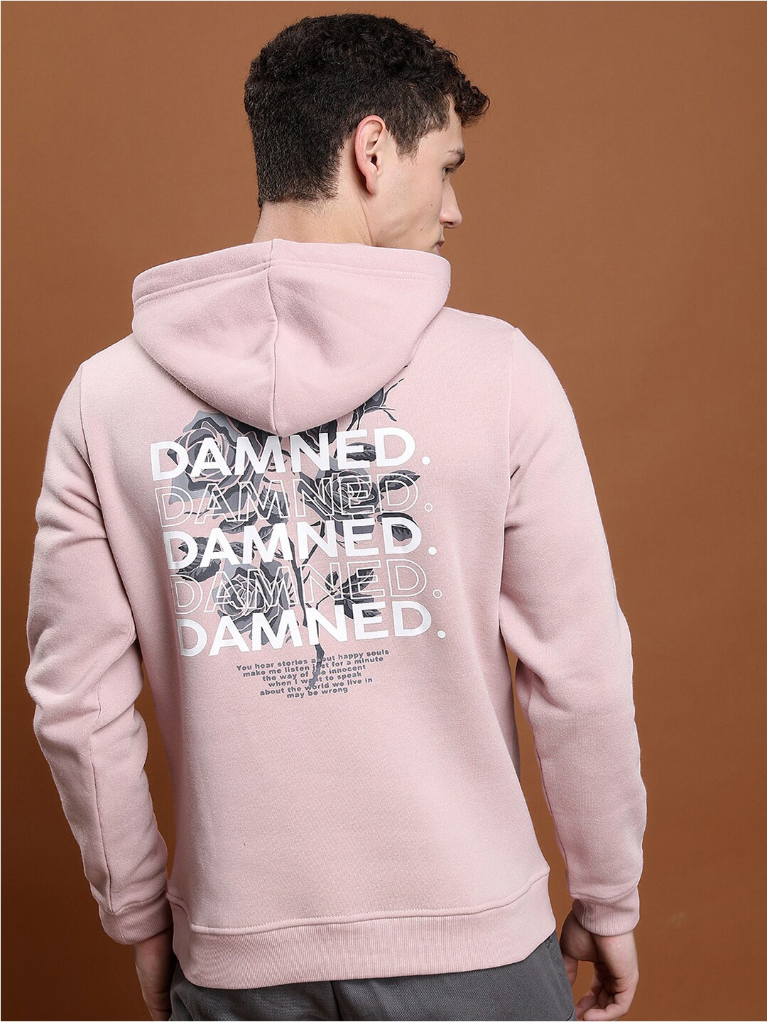 

KETCH Typography Printed Hooded Sweatshirt, Pink