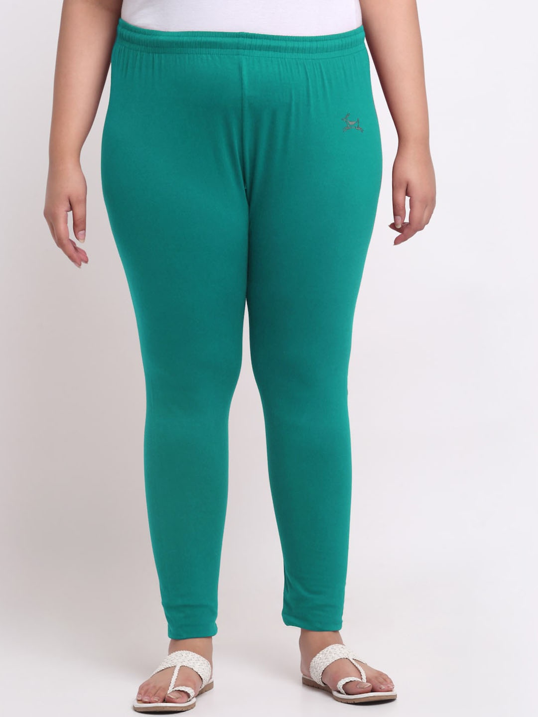 Trend Level Plus Size Mid-Rise Slim-Fit Ankle-Length Leggings, Sea green