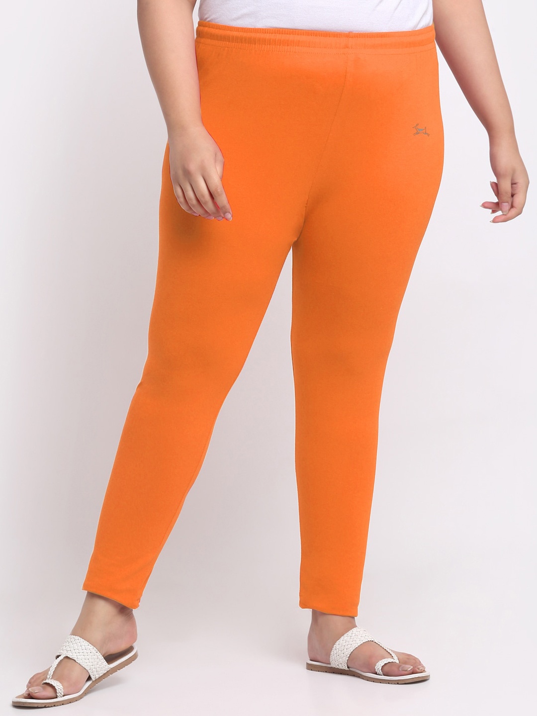 

Trend Level Plus Size Mid-Rise Slim-Fit Ankle-Length Leggings, Orange
