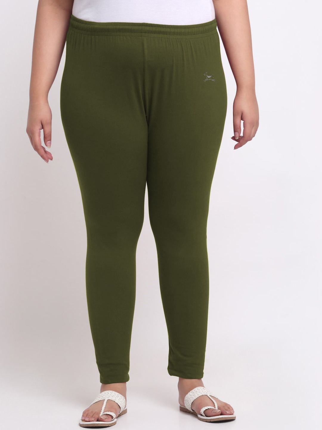 Trend Level Plus Size Mid-Rise Slim-Fit Ankle-Length Leggings, Green