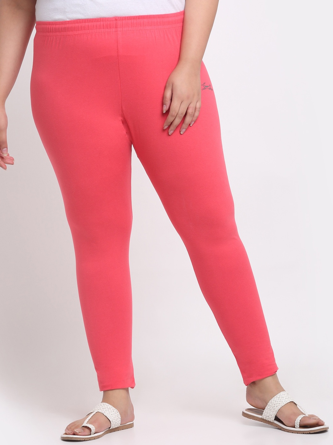 

Trend Level Plus Size Mid-Rise Slim-Fit Ankle-Length Leggings, Coral