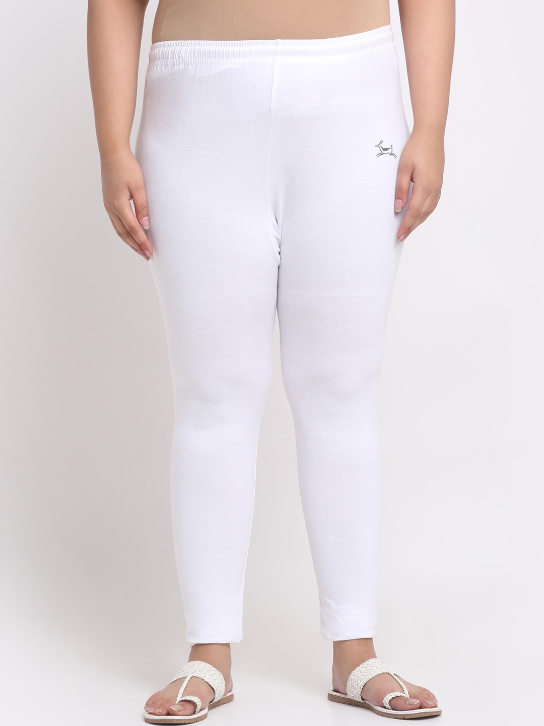 

Trend Level Women Plus Size Mid-Rise Slim-Fit Ankle Length Leggings, White