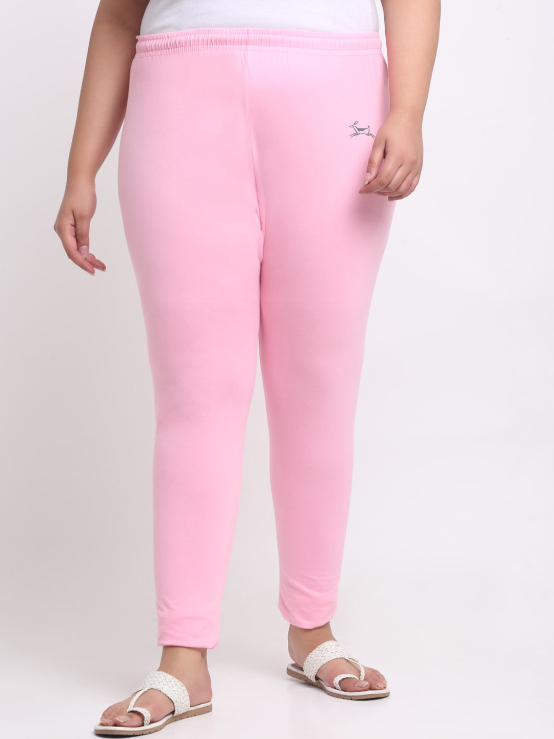 

Trend Level Plus Size Mid-Rise Slim-Fit Ankle-Length Leggings, Pink