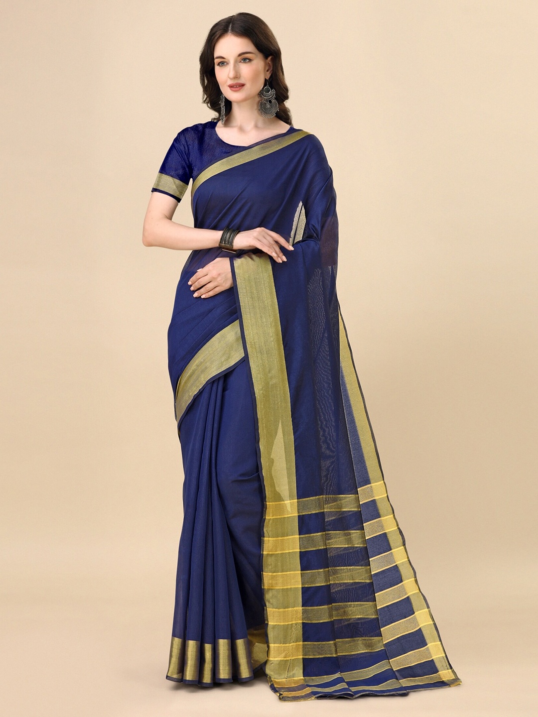 

Indian Fashionista Zari Ikat Saree, Blue