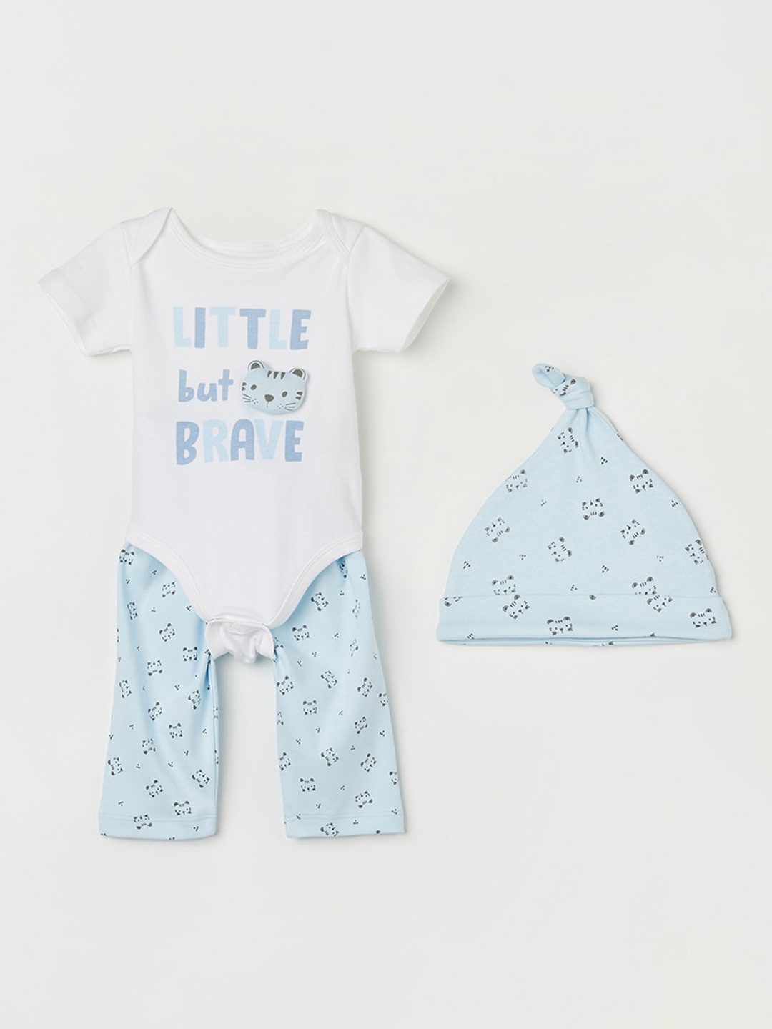 

Juniors by Lifestyle Infants Boys Printed Cotton Baby Apparel Gift Set, Off white