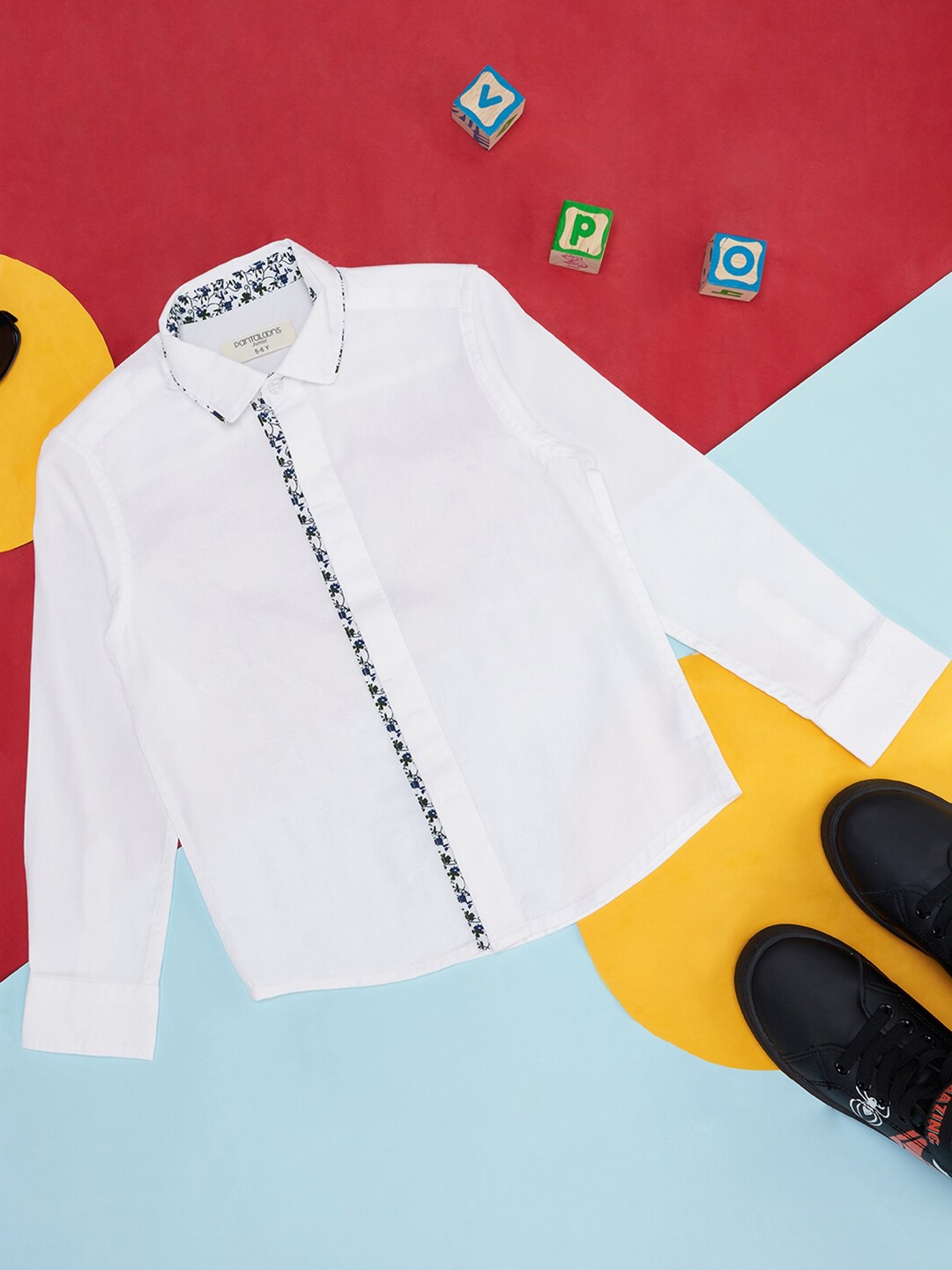 

Pantaloons Junior Boys Opaque Cotton Casual Shirt, White
