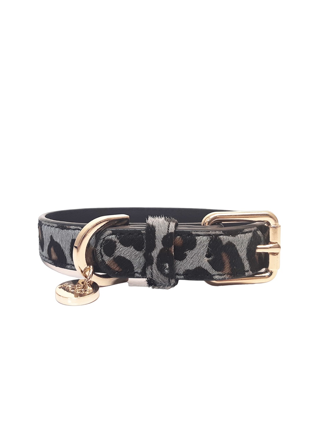 

Milk & Pepper Printed Panther Dog Collar, Grey