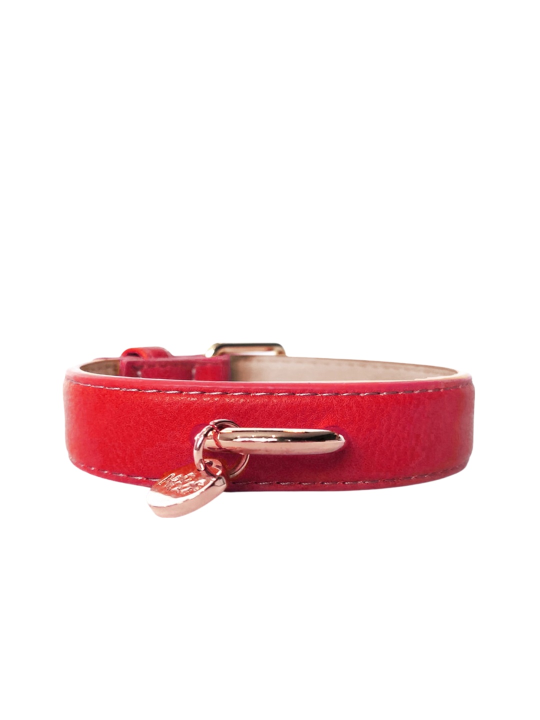 

Milk & Pepper Red Textured Dog Collar