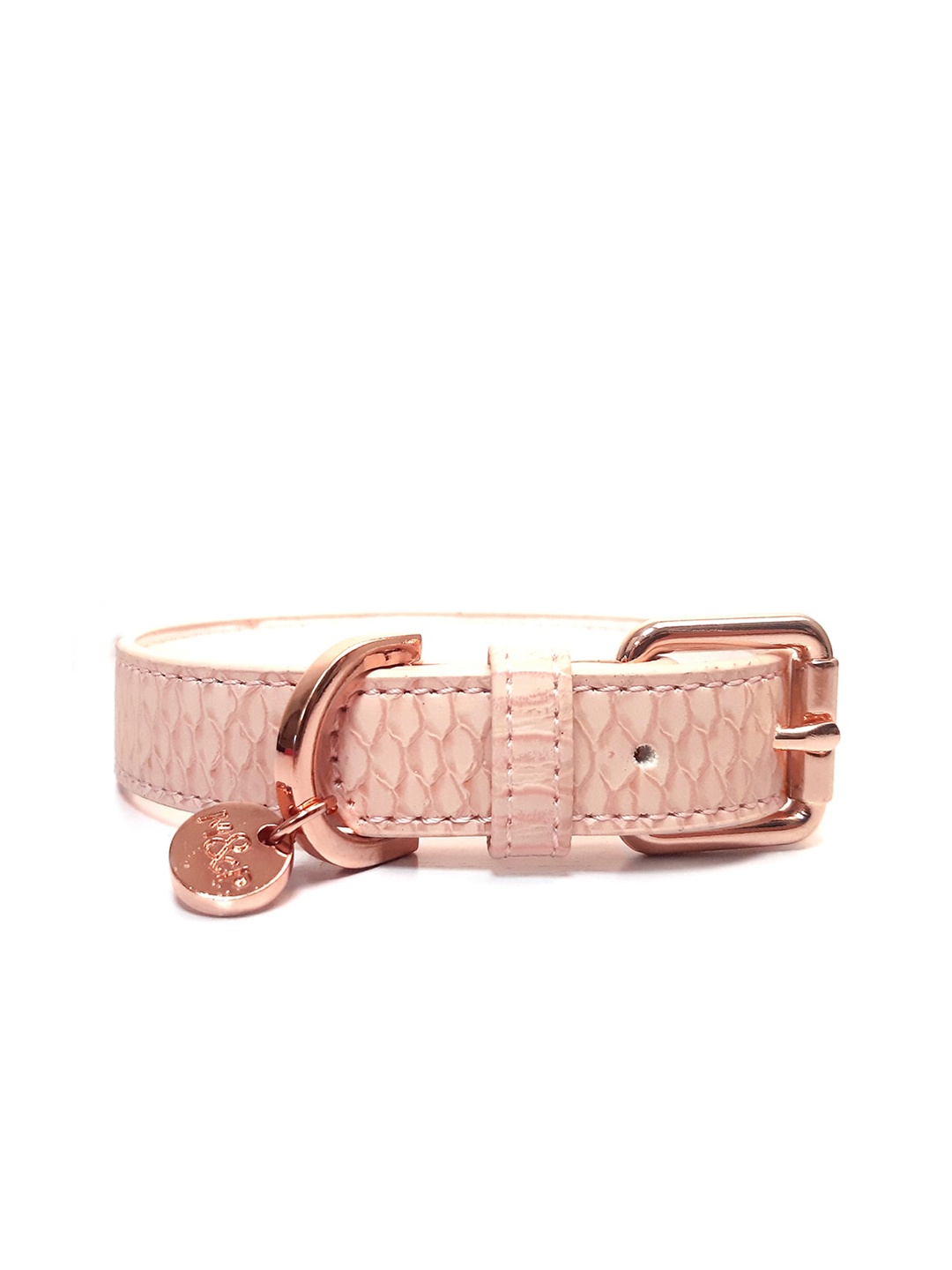 

Milk & Pepper Textured Safira Dog Collar, Pink