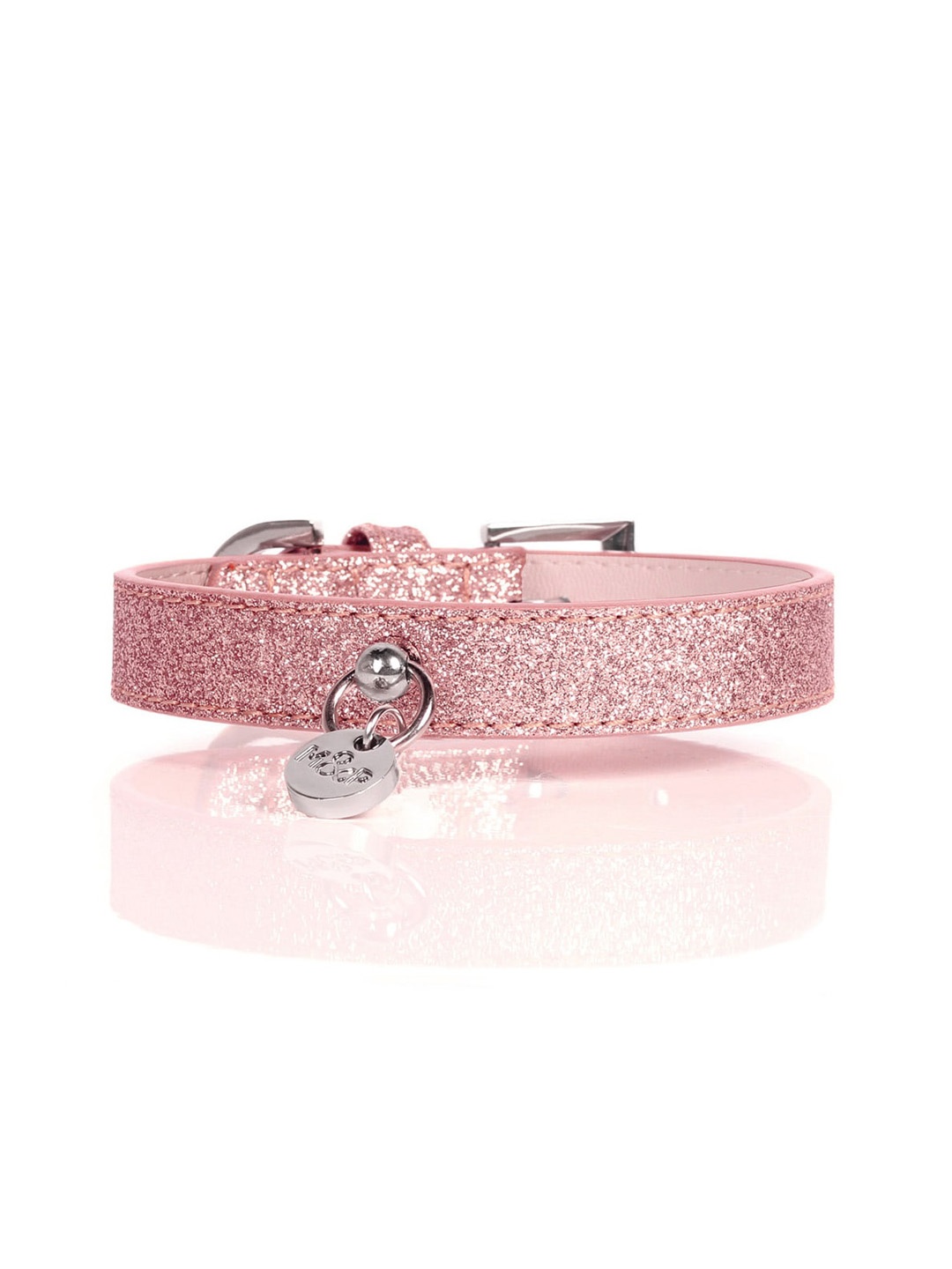 

Milk & Pepper Pink Textured Dog Collar