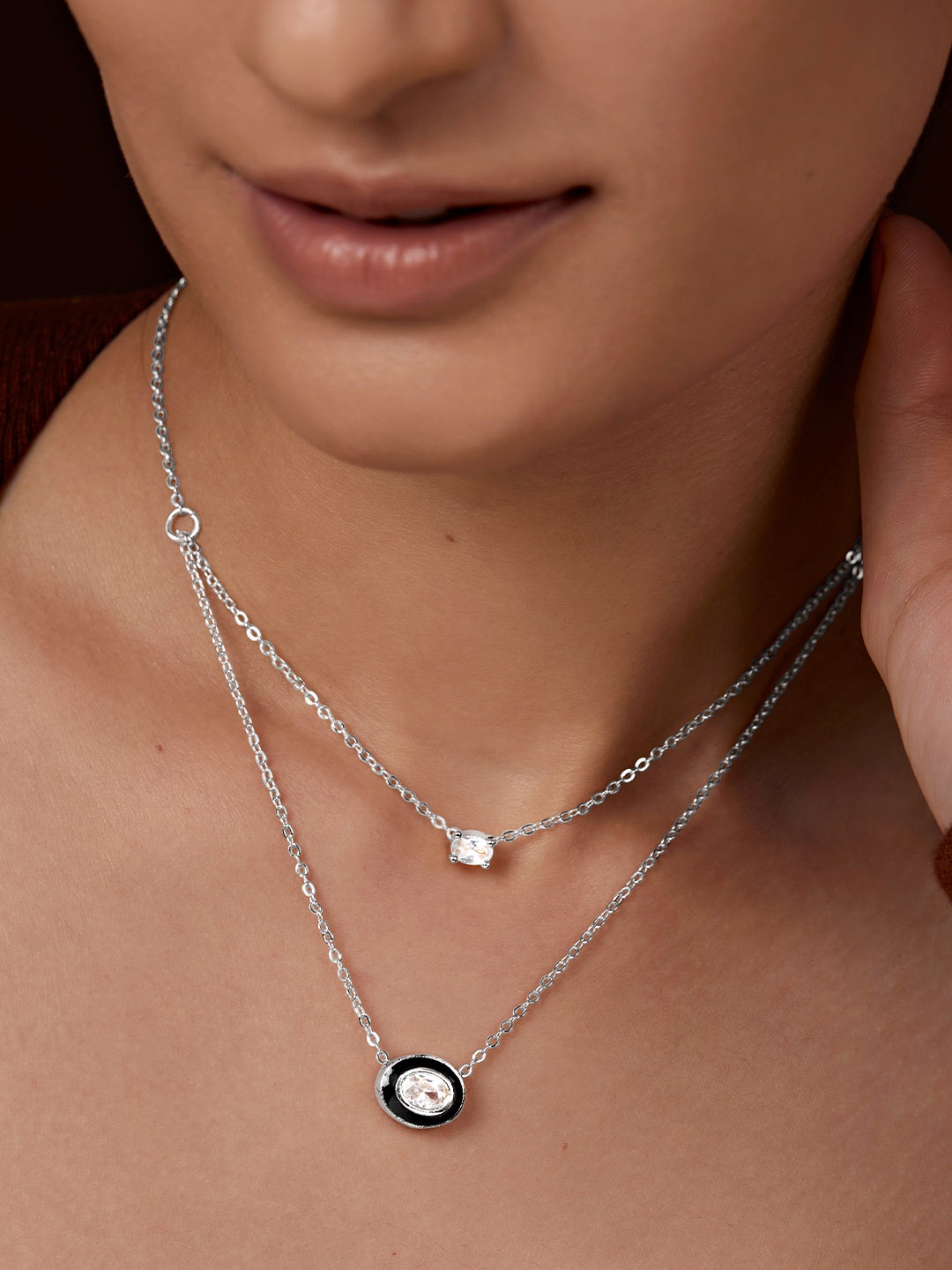 

MINUTIAE Silver Plated Layered Chain