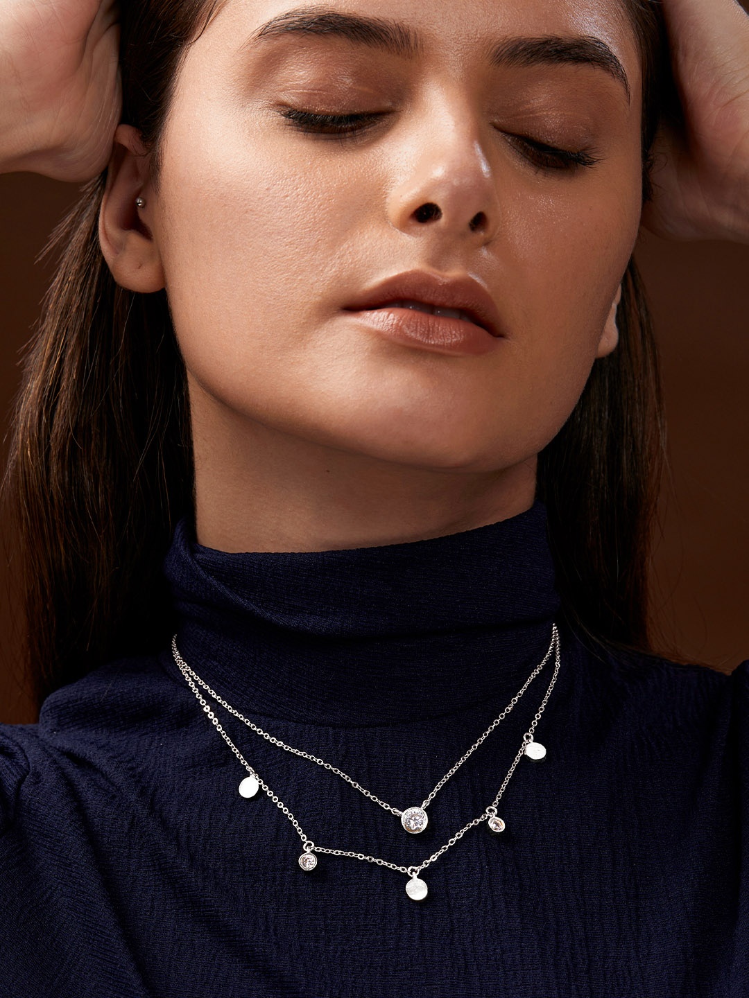 

MINUTIAE Silver Plated Layered Necklace
