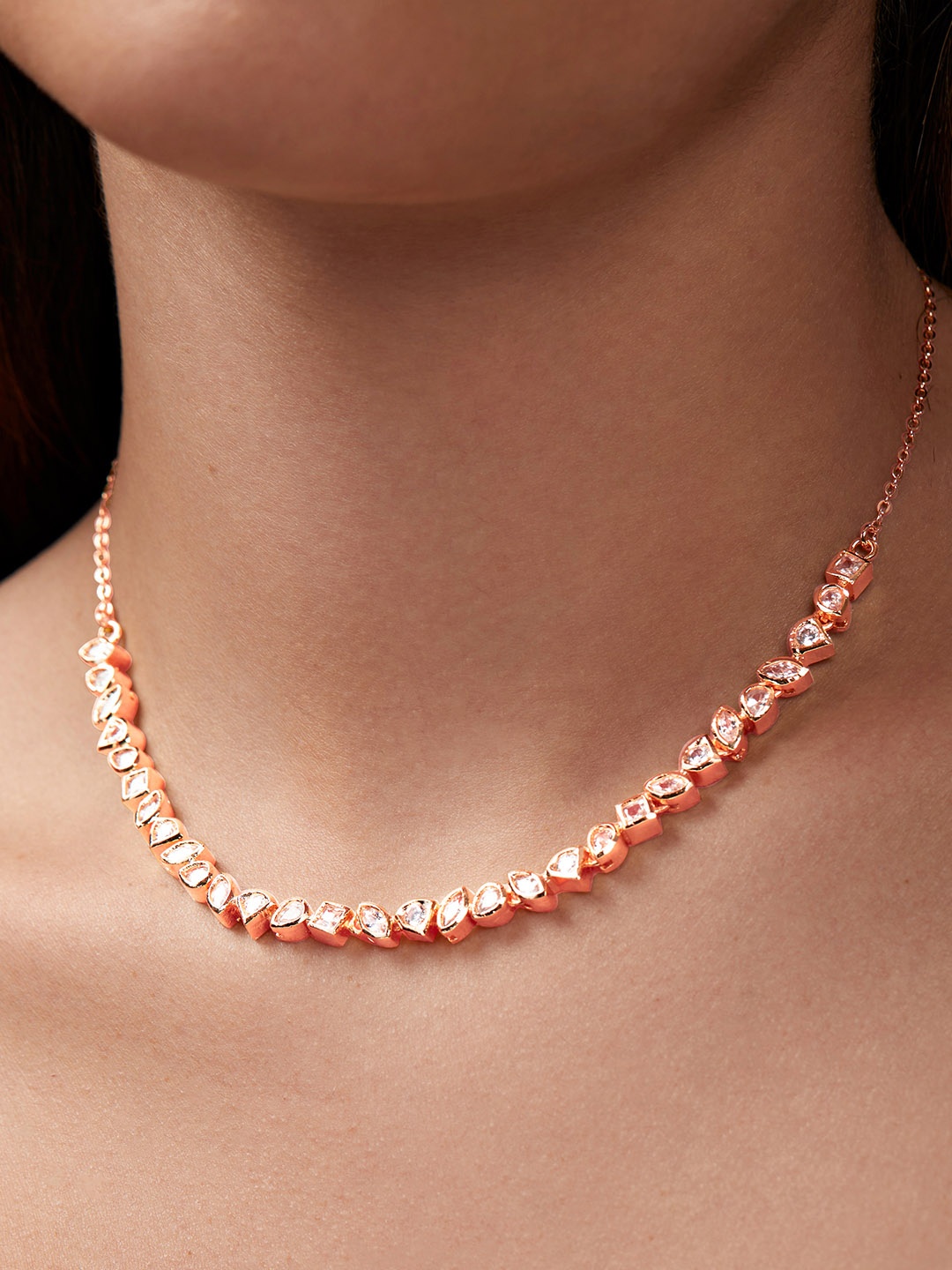 

MINUTIAE Gold-Plated Minimal Necklace, Rose gold