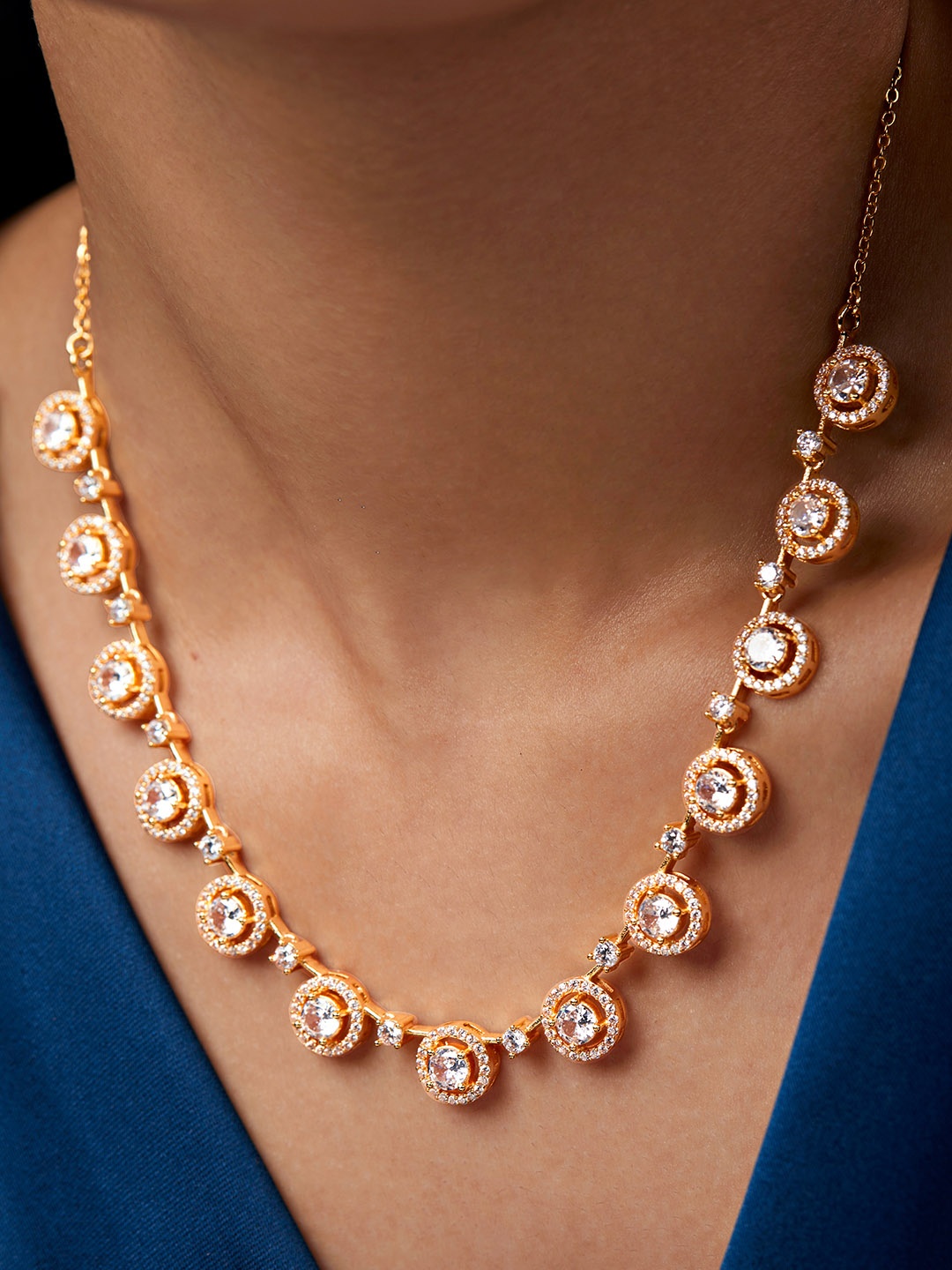 

MINUTIAE Gold-Plated Stone Studded Necklace