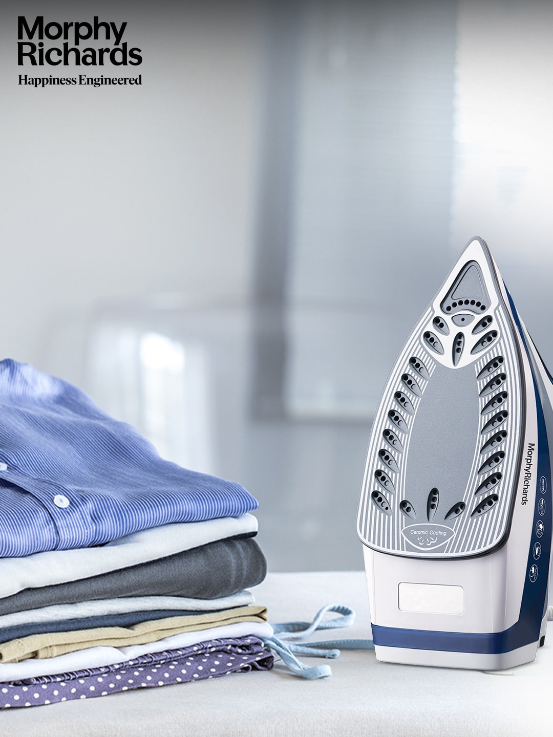 

Morphy Richards Blue & White Super Glide 2000W Steam Iron With Steam Burst