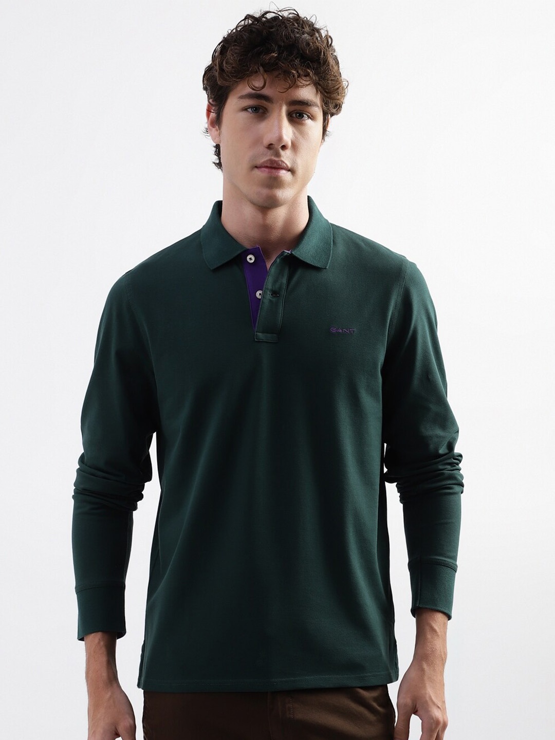 

GANT Polo Collar Long Sleeves T-shirt, Green