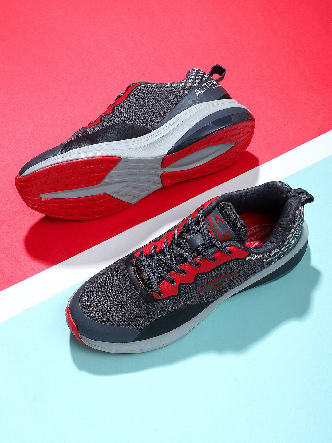 

PICAASO Men Altra Lace-Up Running Shoes, Grey