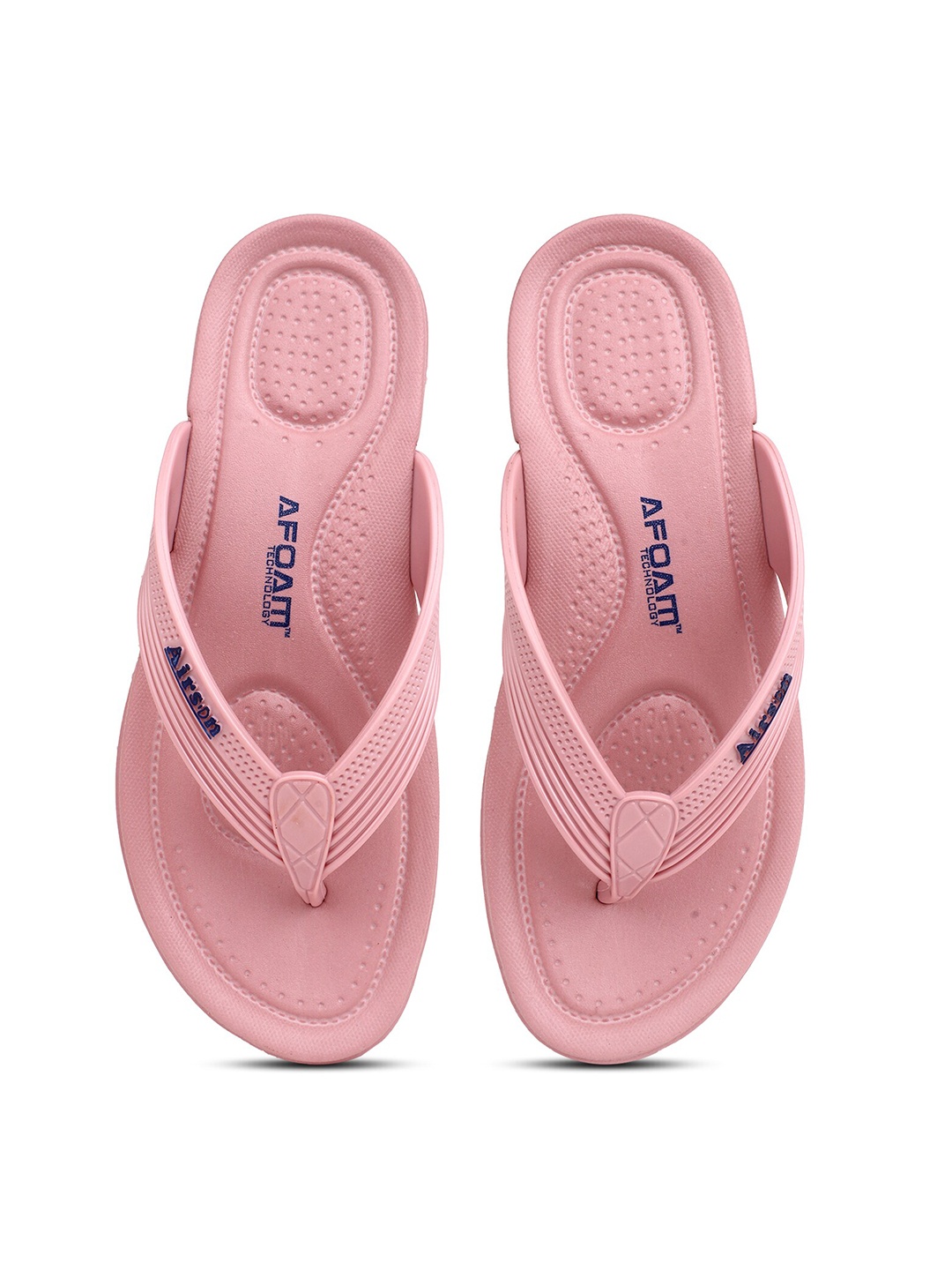 

Airson Women Self Design Thong Flip-Flops, Peach