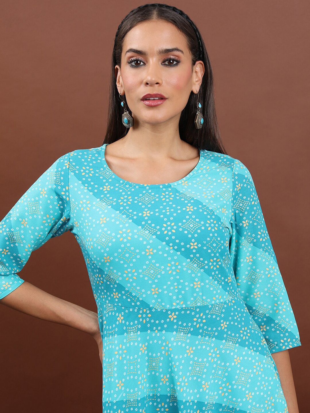 

KETCH Ethnic Motifs Maxi Dress, Blue