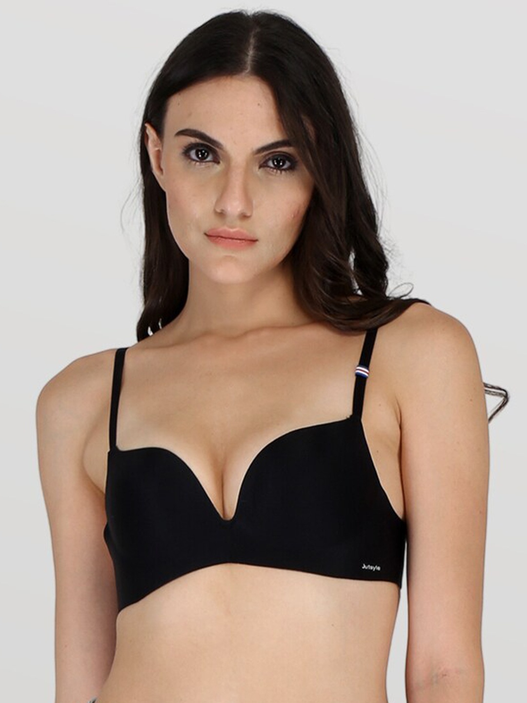 

EZLOOT Medium Coverage Heavily Padded Push Up Bra with All Day Comfort, Black